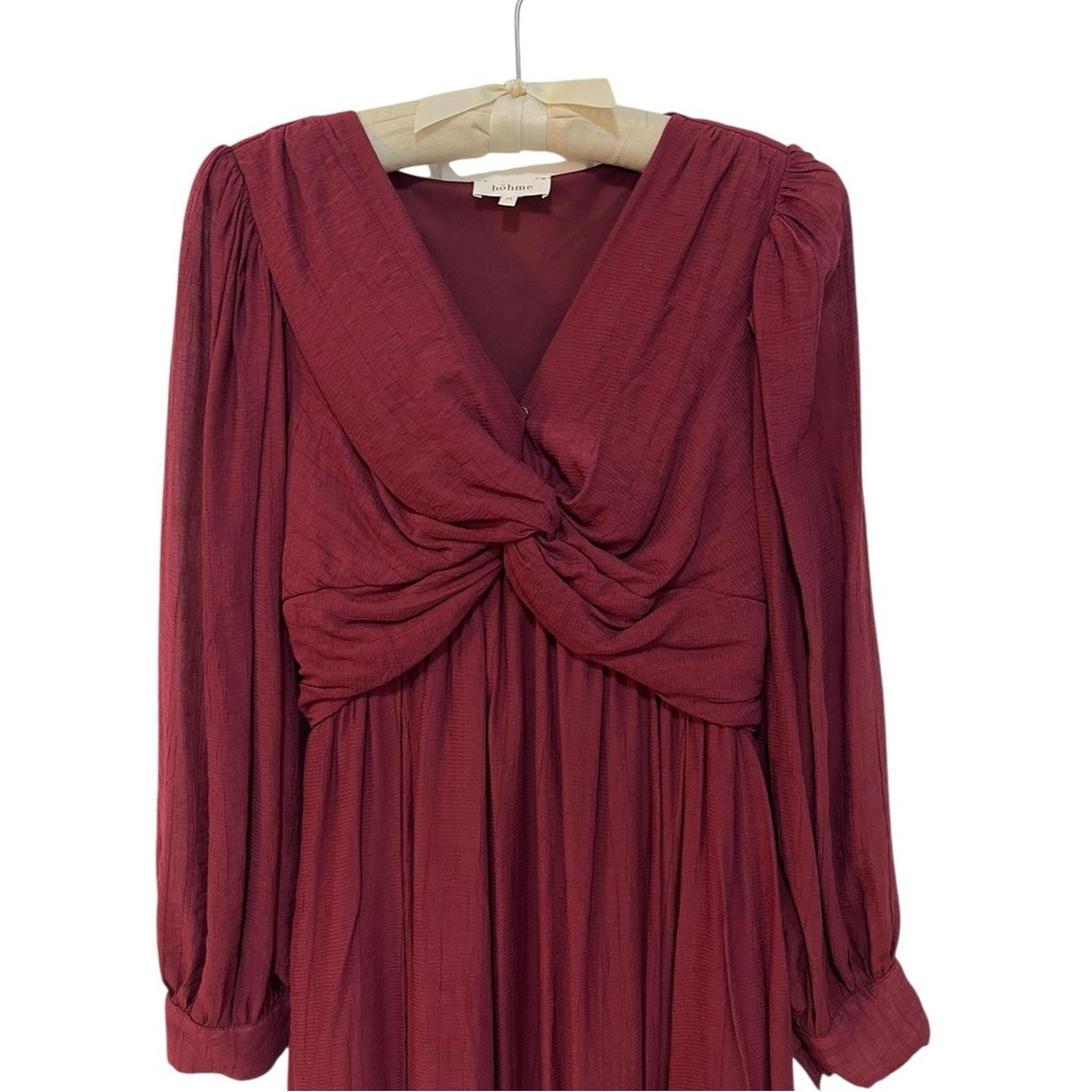 Boheme Elegant Burgundy Maxi Dress - Picture 5 of 7